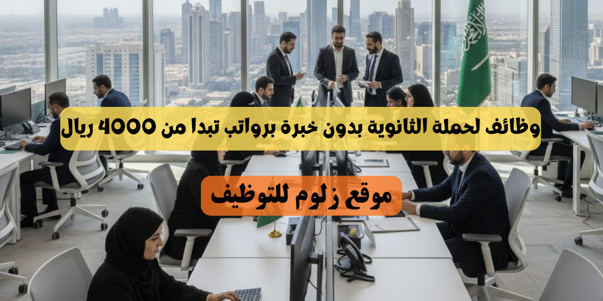 وظائف لحملة الثانوية بدون خبرة