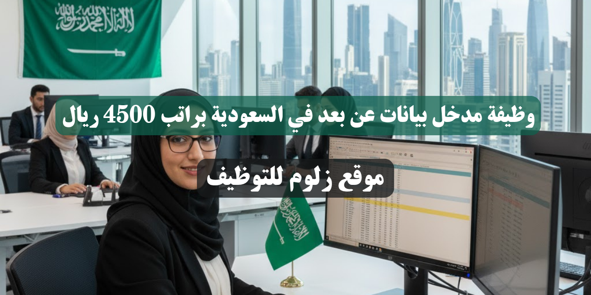 وظيفة مدخل بيانات عن بعد في السعودية