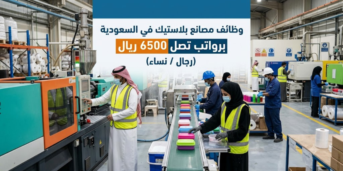 وظائف مصانع بلاستيك في السعودية في آخر ٣ أيام برواتب تصل 6500 ريال (رجال / نساء) 1 وظائف مصانع بلاستيك في السعودية في آخر ٣ أيام