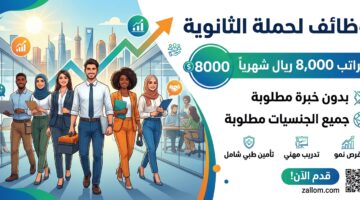 وظائف لحملة الثانوية براتب 8000 بدون خبرة